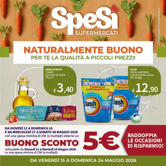 Volantino SpeSì | Naturalmente buono | 2026-05-15T00:00:00.000Z - 2026-06-16T00:00:00.000Z