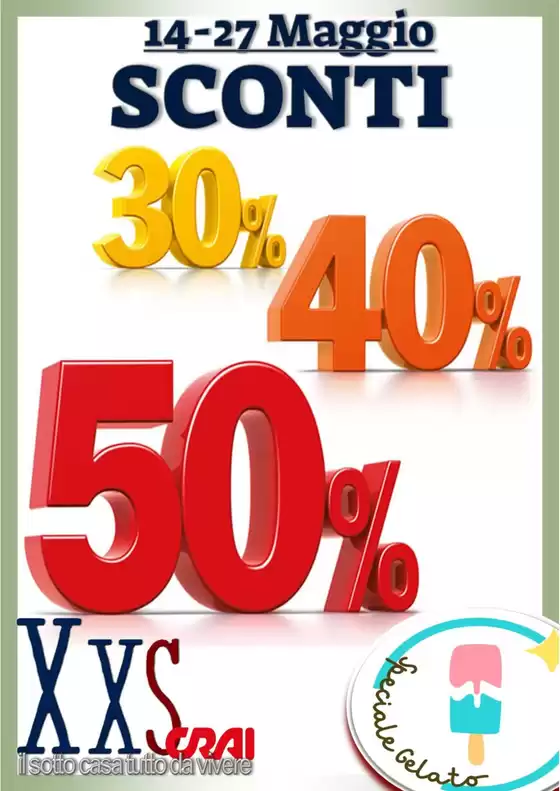 Volantino Xxs Market | Sconti 30% 40% 50% | 2026-05-14T00:00:00.000Z - 2026-05-27T00:00:00.000Z