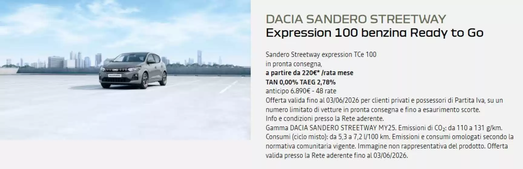 Volantino Dacia a Fondi | DACIA SANDERO STREETWAY | 2026-05-14T00:00:00.000Z - 2026-06-03T00:00:00.000Z