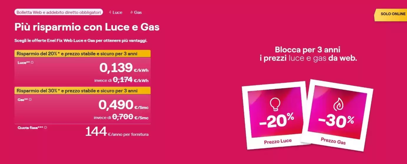 Volantino Spazio Enel | Piu risparmio con Luce e Gas | 2026-05-14T00:00:00.000Z - 2026-05-27T00:00:00.000Z