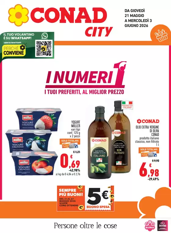 Volantino Conad City | I numeri 1 | 2026-05-21T00:00:00.000Z - 2026-06-03T00:00:00.000Z