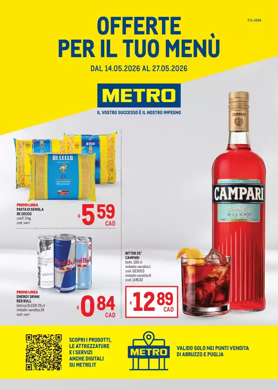 Volantino Metro | Offerte per il tuo Menù - AREA 5 | 2026-05-14T00:00:00.000Z - 2026-05-27T00:00:00.000Z