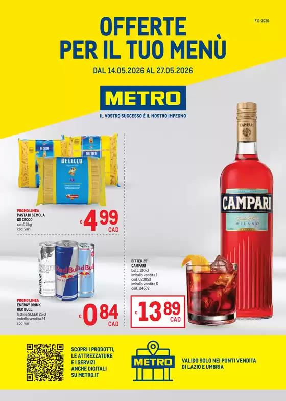 Volantino Metro | Offerte per il tuo Menù - AREA 3 | 2026-05-14T00:00:00.000Z - 2026-05-27T00:00:00.000Z