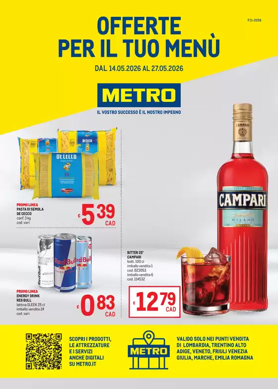 Volantino Metro | Offerte per il tuo Menù - AREA 1 | 2026-05-14T00:00:00.000Z - 2026-05-27T00:00:00.000Z