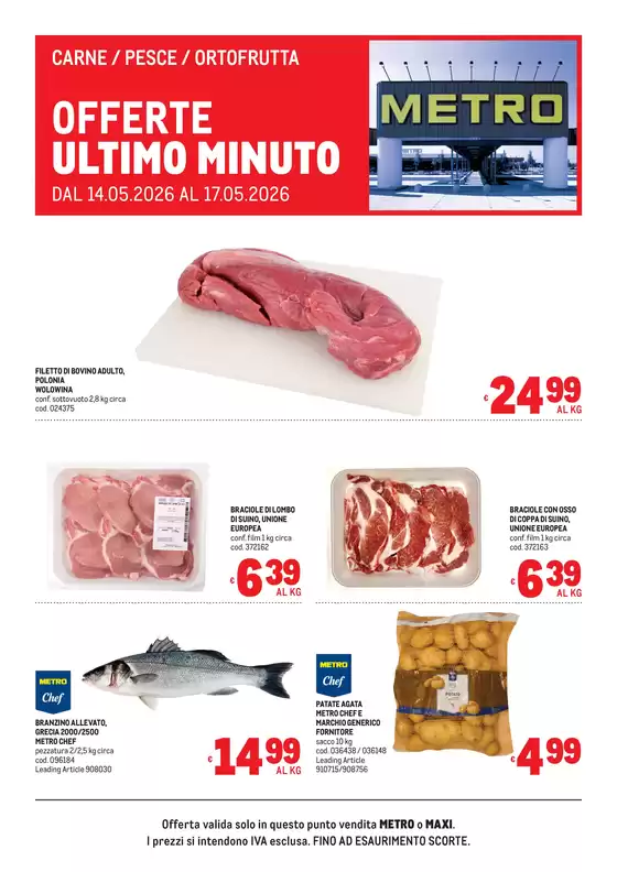Volantino Metro | Offerte freschissimi | 2026-05-14T00:00:00.000Z - 2026-05-17T00:00:00.000Z