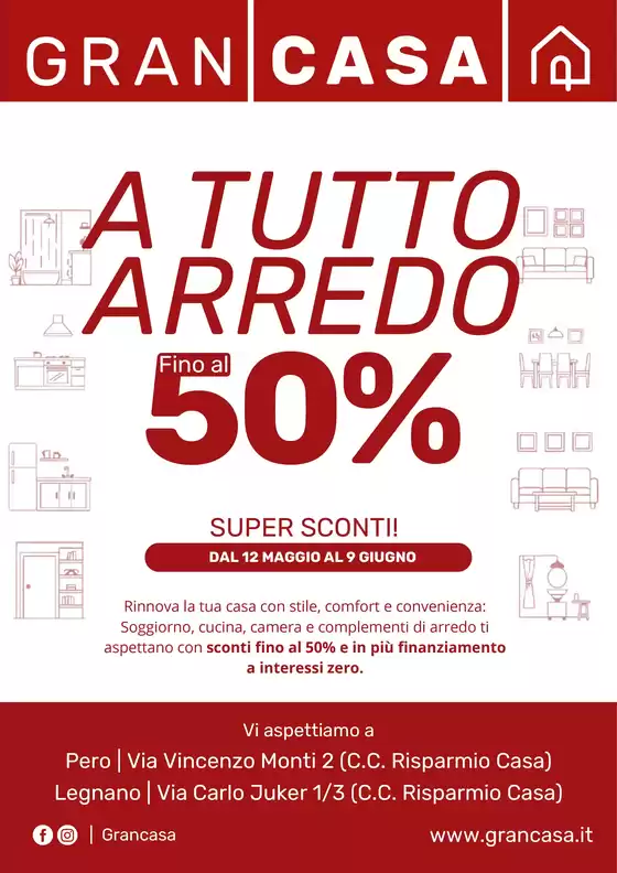 Volantino Grancasa | A tutto arredo fino al 50% | 2026-05-14T00:00:00.000Z - 2026-06-09T00:00:00.000Z