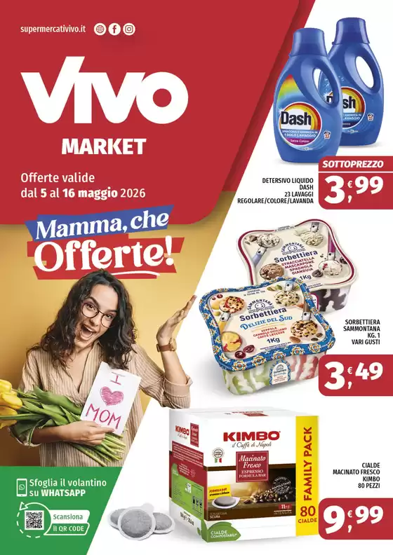 Volantino Vivo Market a Aversa | Mamma, che offerte! | 2026-05-14T00:00:00.000Z - 2026-05-16T00:00:00.000Z