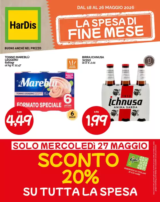 Volantino Hardis | La spesa di fine mese | 2026-05-18T00:00:00.000Z - 2026-05-27T00:00:00.000Z