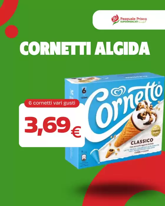 Volantino Supermercati Prisco | Cornetti algida | 2026-05-15T00:00:00.000Z - 2026-05-17T00:00:00.000Z