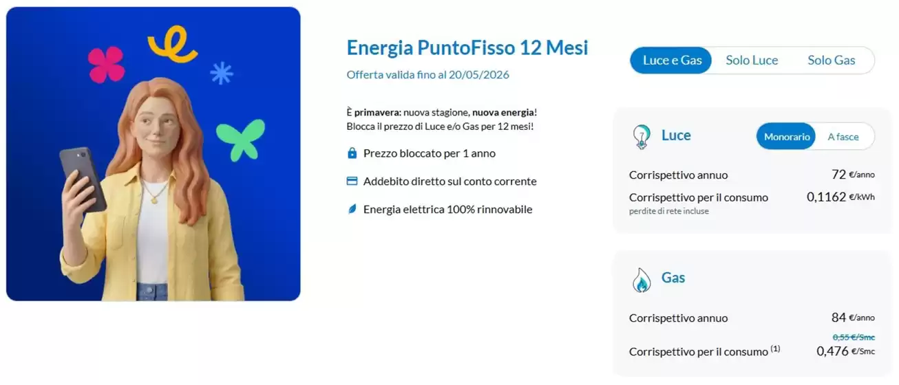 Volantino Engie a Vitulazio | Energia PuntoFisso 12 Mesi | 2026-05-15T00:00:00.000Z - 2026-05-20T00:00:00.000Z