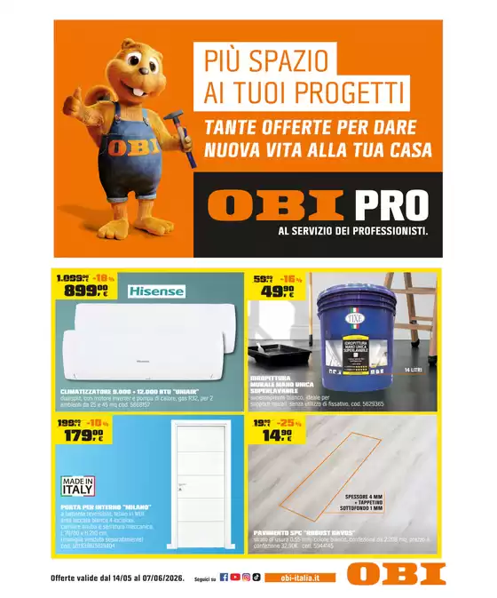 Volantino OBI | Più spazi ai tuoi progetti | 2026-05-15T00:00:00.000Z - 2026-06-07T00:00:00.000Z