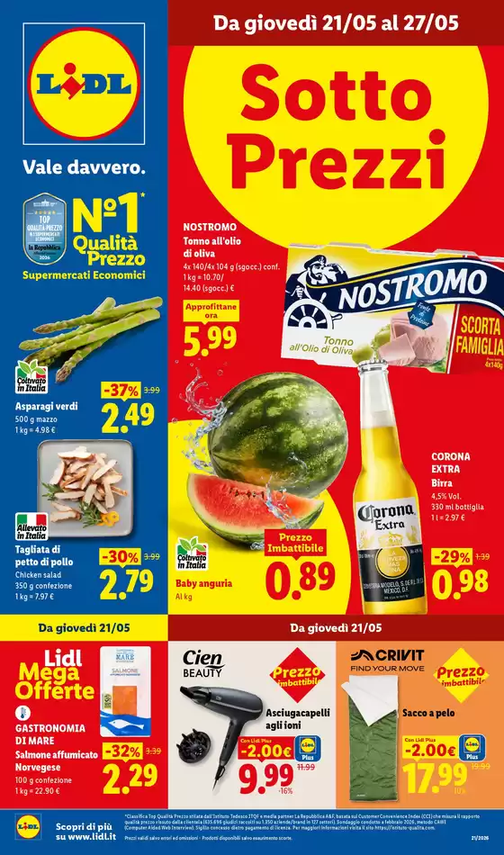 Volantino Lidl | Sottoprezzi | 2026-05-21T00:00:00.000Z - 2026-05-27T00:00:00.000Z