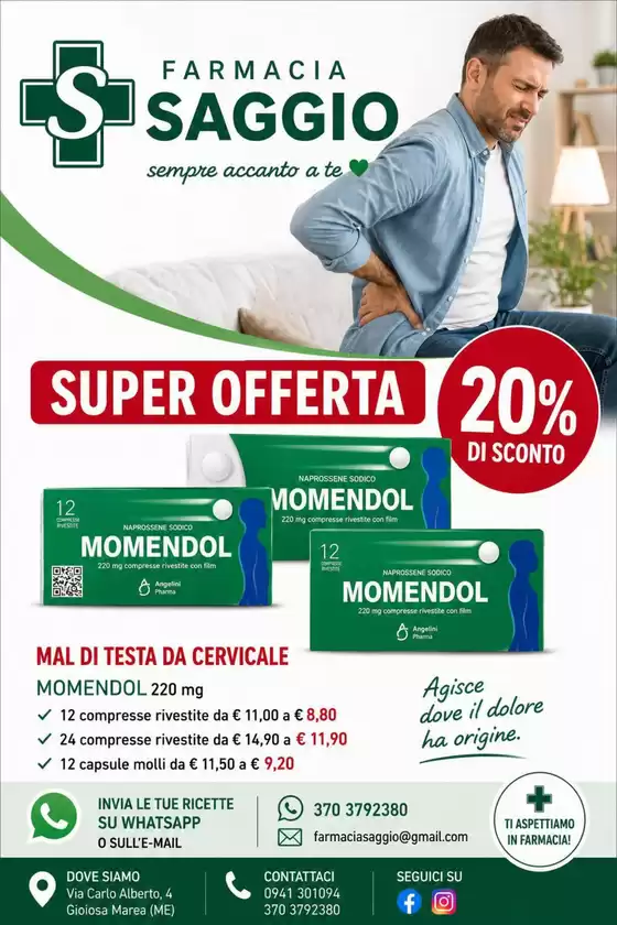 Volantino Farmacia Saggio | Super offerta 20% di sconto | 2026-05-18T00:00:00.000Z - 2026-05-31T00:00:00.000Z