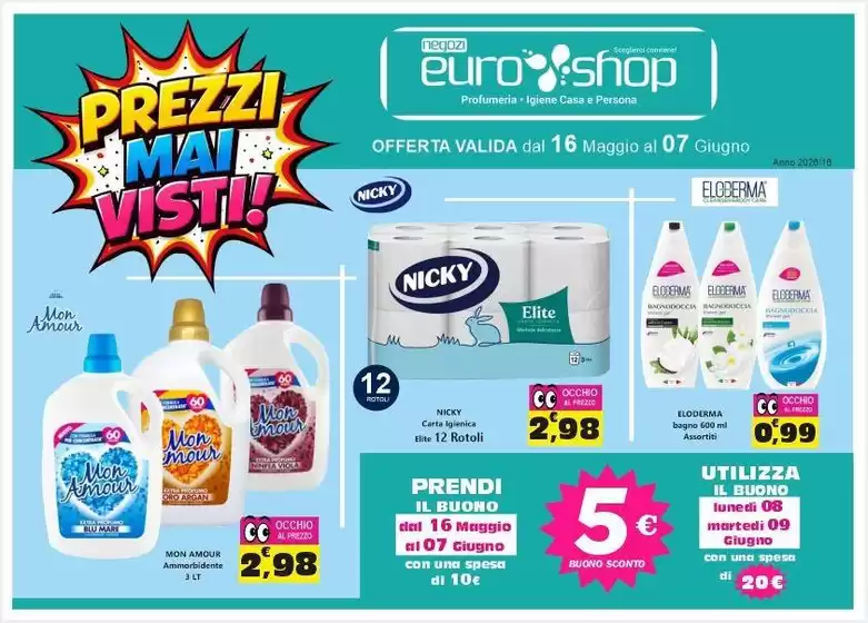 Volantino Euro Shop | Prezzi mai visti! | 2026-05-16T00:00:00.000Z - 2026-06-07T00:00:00.000Z