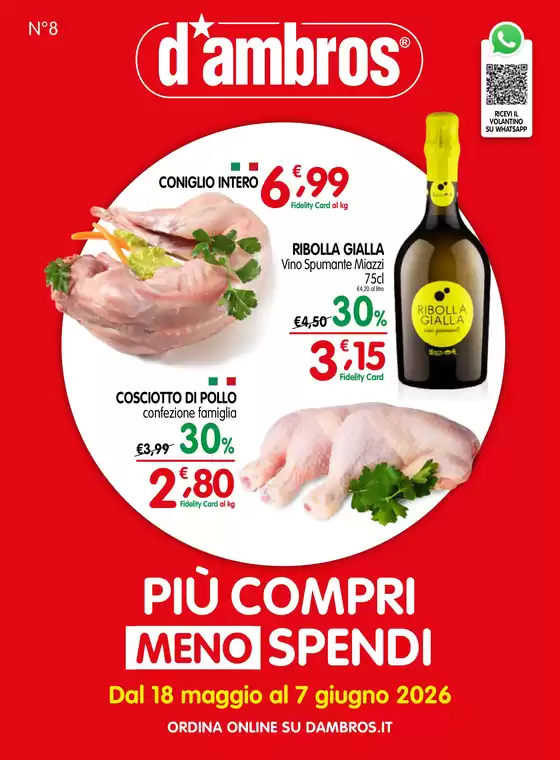 Volantino D'Ambros | Piu compri meno spendi | 2026-05-18T00:00:00.000Z - 2026-06-07T00:00:00.000Z