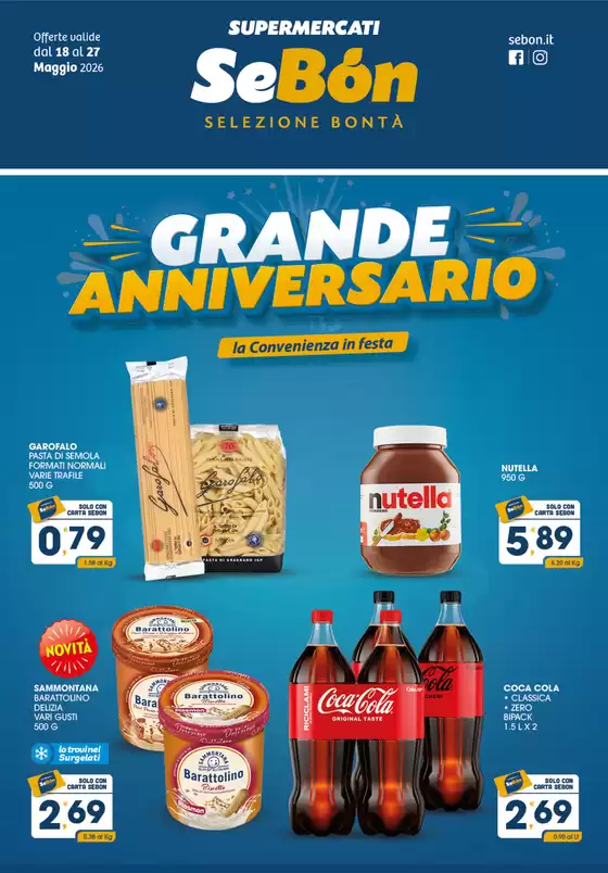 Volantino SeBón a Isola Rizza | Grande anniversario | 2026-05-18T00:00:00.000Z - 2026-05-27T00:00:00.000Z