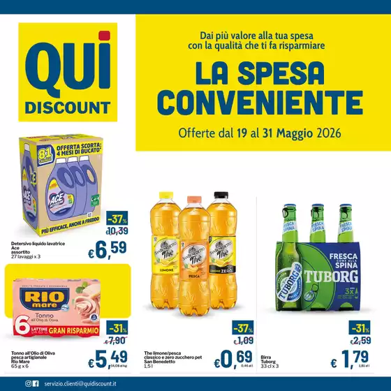 Volantino Qui Discount | La spesa conveniente | 2026-05-19T00:00:00.000Z - 2026-05-31T00:00:00.000Z