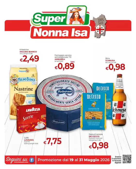 Volantino Nonna Isa | Promozione dal 19 al 31 Maggio 2026 | 2026-05-19T00:00:00.000Z - 2026-05-31T00:00:00.000Z