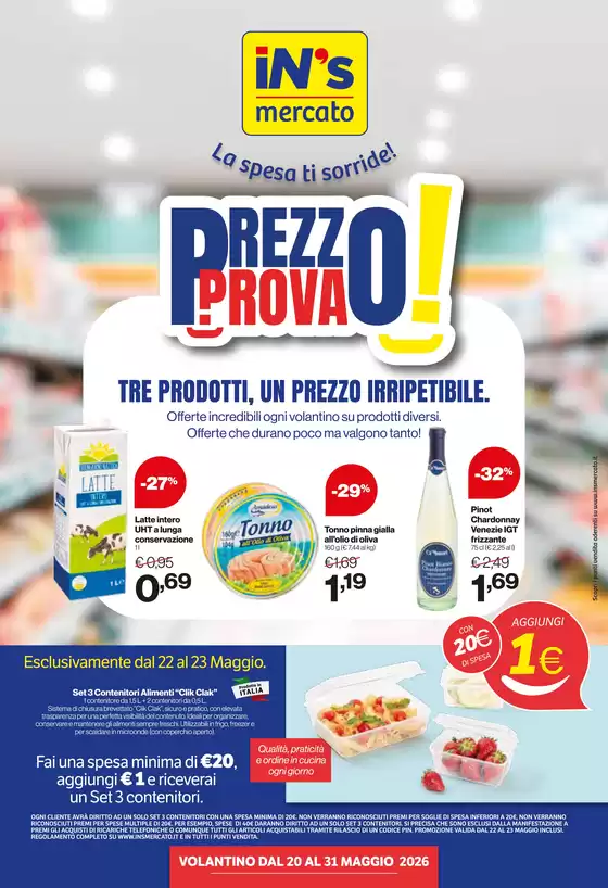 Volantino IN'S | Prezzo Prova! | 2026-05-20T00:00:00.000Z - 2026-05-31T00:00:00.000Z