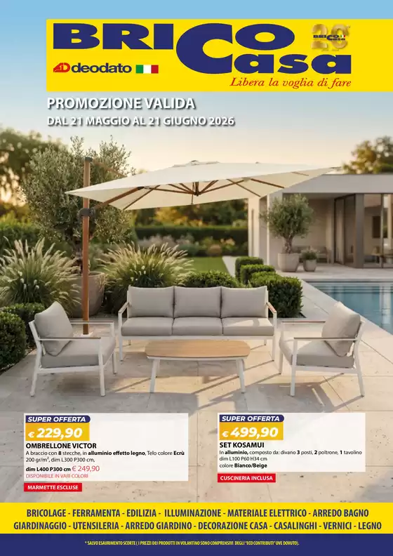 Volantino Brico Casa | Dal 21 maggio al 21 giugno 2026 | 2026-05-21T00:00:00.000Z - 2026-06-21T00:00:00.000Z