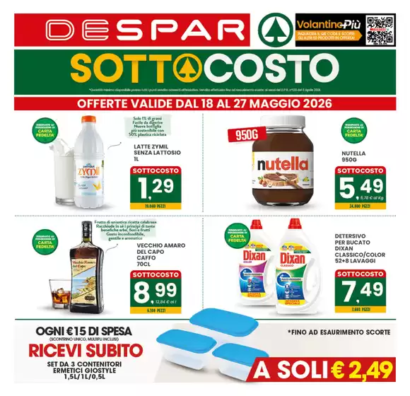 Volantino Despar a Filetto | Sottocosto | 2026-05-18T00:00:00.000Z - 2026-05-27T00:00:00.000Z