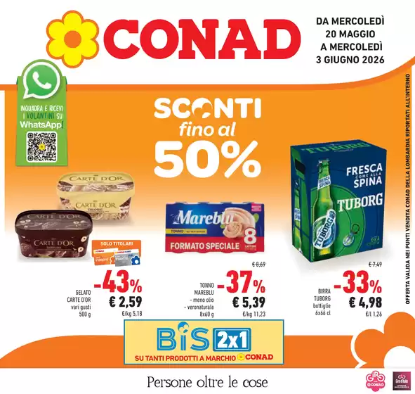 Volantino Conad | Sconti fino al 50% | 2026-05-20T00:00:00.000Z - 2026-06-03T00:00:00.000Z