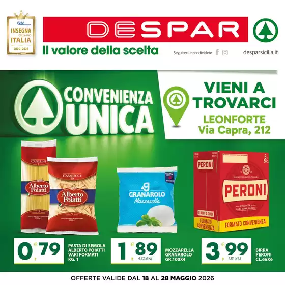 Volantino Despar a Polesella | Convenienza univa | 2026-05-18T00:00:00.000Z - 2026-05-28T00:00:00.000Z