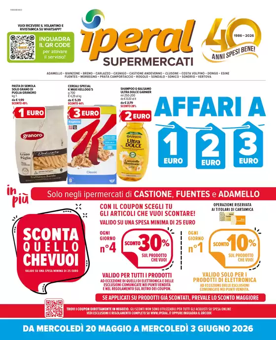 Volantino Iperal | Affari a 1,2,3€ | 2026-05-20T00:00:00.000Z - 2026-06-03T00:00:00.000Z