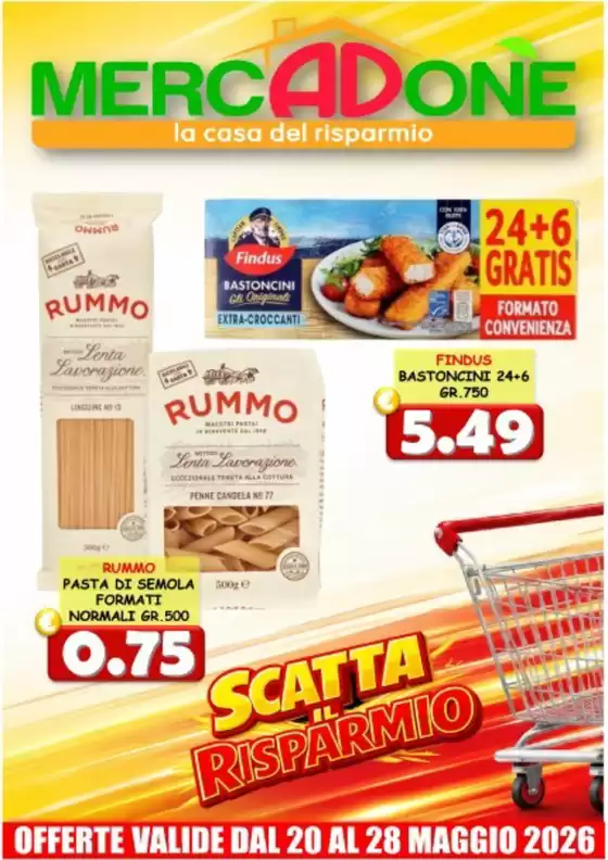 Volantino MercADone | Scatta risparmio | 2026-05-20T00:00:00.000Z - 2026-05-28T00:00:00.000Z