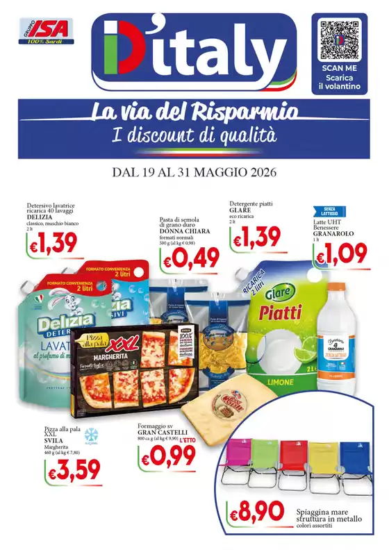 Volantino D'Italy a Monte Porzio Catone | La via del risparmio | 2026-05-19T00:00:00.000Z - 2026-05-26T00:00:00.000Z