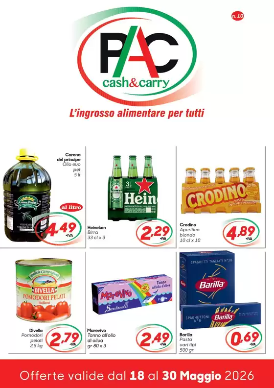 Volantino Pac Cash&Carry a Monte Porzio Catone | L'ingrosso alimentare per tutti | 2026-05-19T00:00:00.000Z - 2026-05-30T00:00:00.000Z