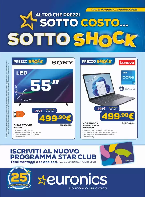 Volantino Euronics | Sotto Shock | 2026-05-21T00:00:00.000Z - 2026-06-03T00:00:00.000Z