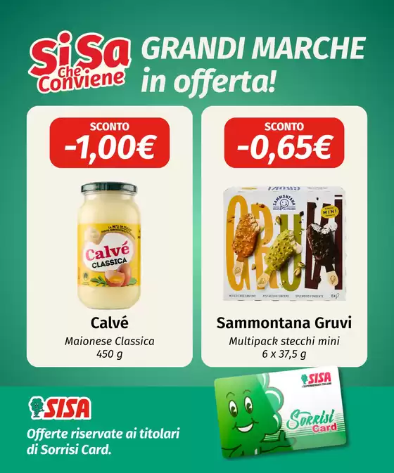 Volantino Sisa | Scopri le GRANDI MARCHE in offerta! | 2026-05-20T00:00:00.000Z - 2026-06-02T00:00:00.000Z