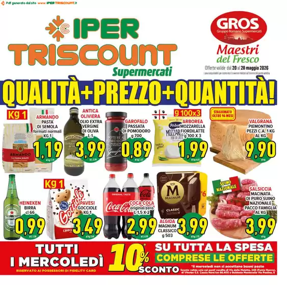 Volantino Iper Triscount | Qualita + Prezzo + Quantita! | 2026-05-20T00:00:00.000Z - 2026-05-28T00:00:00.000Z