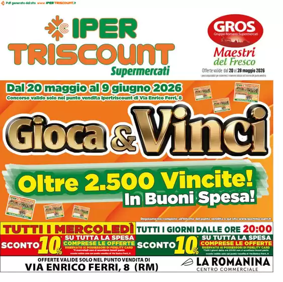 Volantino Iper Triscount | Gioca & Vinci | 2026-05-20T00:00:00.000Z - 2026-06-09T00:00:00.000Z
