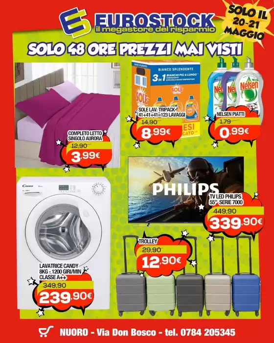 Volantino Eurostock a Secugnago | Solo 48 ore prezzi mai visti | 2026-05-20T00:00:00.000Z - 2026-05-21T00:00:00.000Z