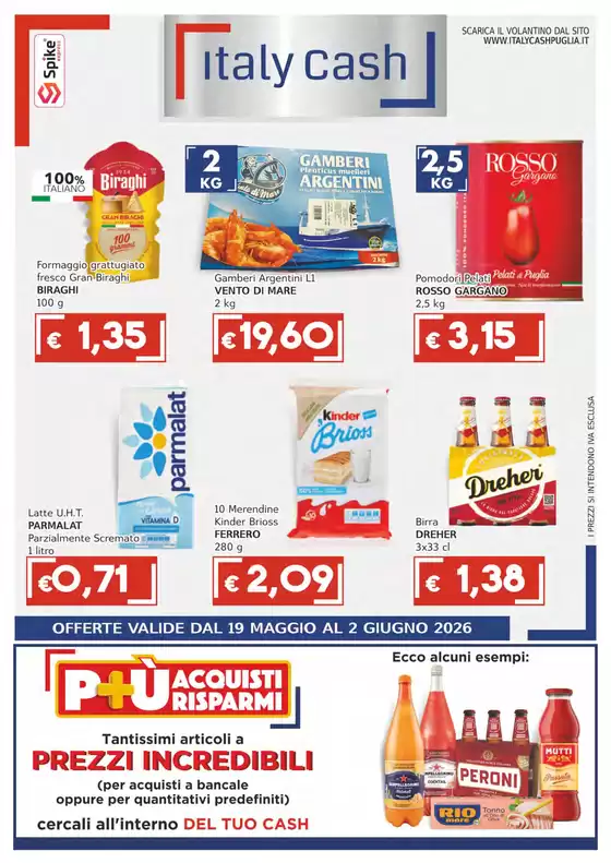 Volantino Italy Cash Puglia | Piu acquisti piu risparmi | 2026-05-19T00:00:00.000Z - 2026-06-02T00:00:00.000Z