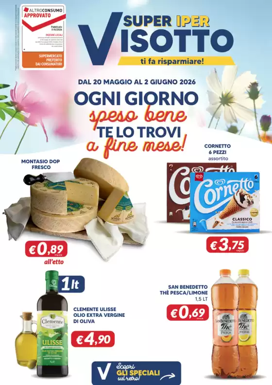 Volantino Supermercati Visotto | Ogni giorno spesa bene a fine mese! | 2026-05-20T00:00:00.000Z - 2026-06-02T00:00:00.000Z
