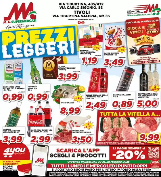 Volantino MA Supermercati | Prezzi leggeri | 2026-05-20T00:00:00.000Z - 2026-05-28T00:00:00.000Z