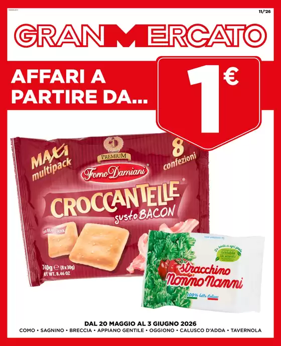 Volantino Gran Mercato | Affari a partire da... 1€ | 2026-05-20T00:00:00.000Z - 2026-06-03T00:00:00.000Z