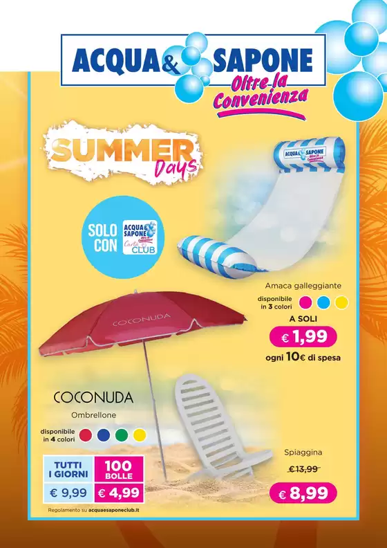 Volantino Acqua & Sapone | Summer days | 2026-05-20T00:00:00.000Z - 2026-05-24T00:00:00.000Z