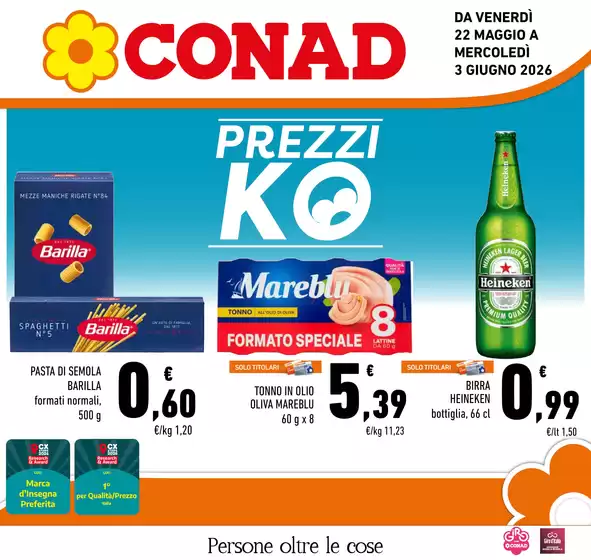 Volantino Conad | PREZZI KO | 2026-05-22T00:00:00.000Z - 2026-06-03T00:00:00.000Z