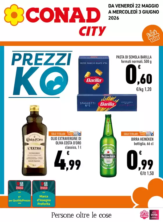 Volantino Conad City | PREZZI KO | 2026-05-22T00:00:00.000Z - 2026-06-03T00:00:00.000Z