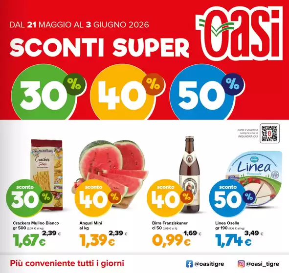 Volantino Oasi a Secugnago | Sconti super | 2026-05-21T00:00:00.000Z - 2026-06-03T00:00:00.000Z