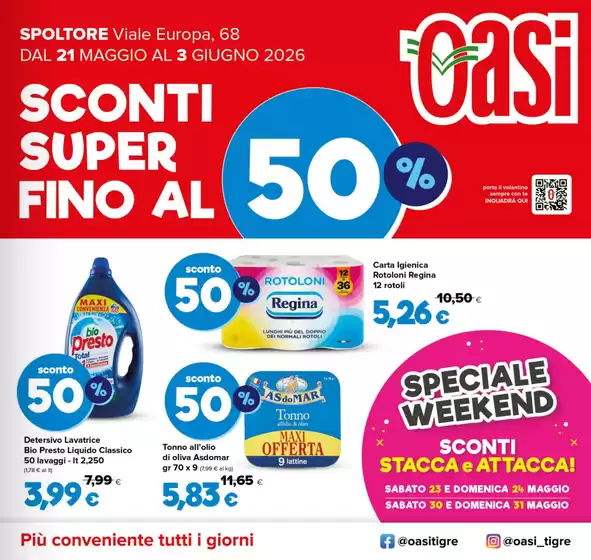 Volantino Oasi a Secugnago | Sconti super  | 2026-05-21T00:00:00.000Z - 2026-06-03T00:00:00.000Z