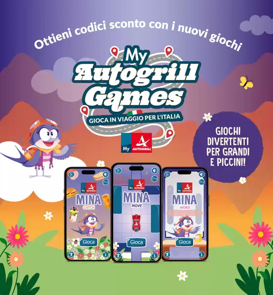 Volantino Autogrill a Secugnago | Ottieni codici sconto con i nuovi giochi | 2026-05-20T00:00:00.000Z - 2026-06-20T00:00:00.000Z