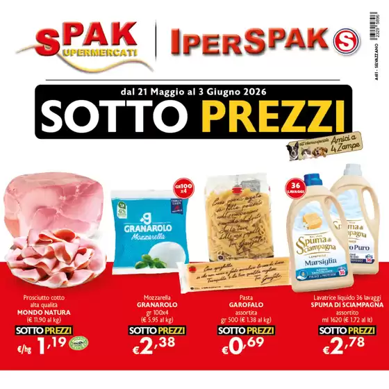 Volantino IperSpak | Sotto prezzi | 2026-05-21T00:00:00.000Z - 2026-06-03T00:00:00.000Z