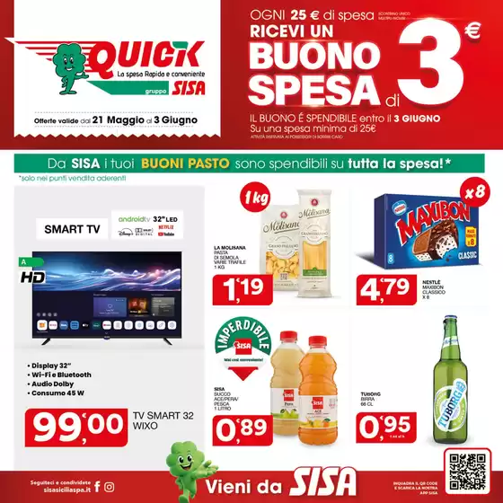 Volantino Quick Sisa | Dal 21 Maggio al 3 Giugno  | 2026-05-21T00:00:00.000Z - 2026-06-03T00:00:00.000Z