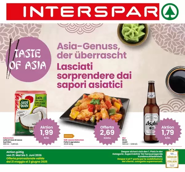 Volantino Interspar | Taste of asia | 2026-05-21T00:00:00.000Z - 2026-06-03T00:00:00.000Z