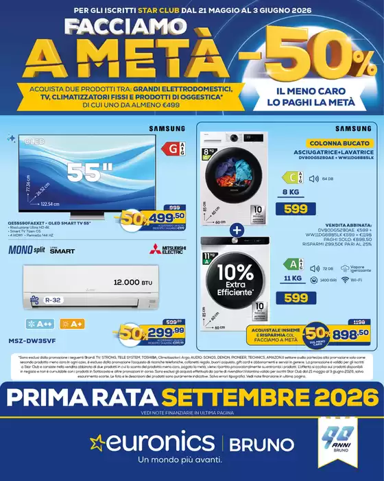Volantino Euronics | Facciamo a metà | 2026-05-21T00:00:00.000Z - 2026-06-03T00:00:00.000Z